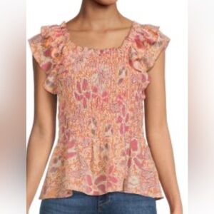 Nannette Vibrant Pink and Orange Skirt women‎ size L